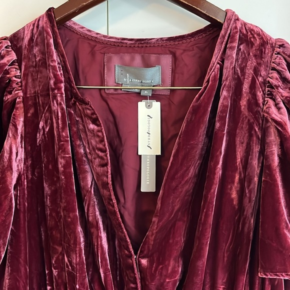 Anthropologie The Somerset Maxi Dress: Velvet Edition Red Size XL NWT - Picture 5 of 10